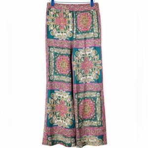 Bailey 44 Baroque Print Pants in Green and Pink
